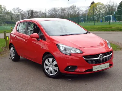 Used Vauxhall Corsa Design Edition 70 HP (51 kW) 2016 Flame red Hatchback