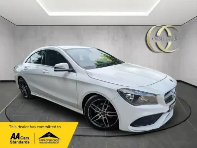 Used Mercedes CLA180 AMG line 122 HP (89 kW) 2019 White Sedan