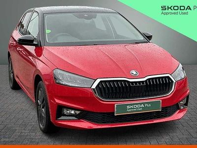 Used Skoda Fabia Design Edition 85 HP (62 kW) 2025 Velvet red metallic black magic pearl effect Hatchback