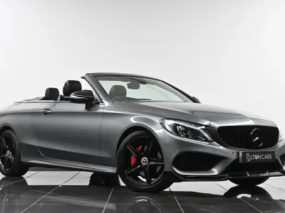 Used Mercedes C220 AMG line 167 HP (122 kW) 2018 Grey Cabriolet