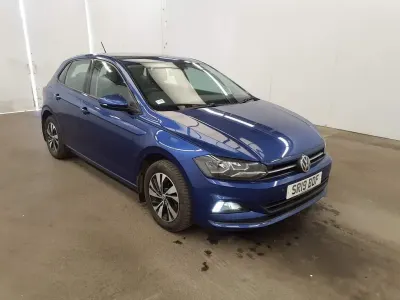 Used VW Polo Edition 95 HP (69 kW) 2019 Blue Hatchback