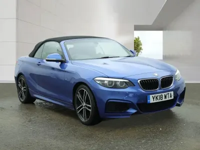 Used BMW 218 M Sport 136 HP (100 kW) 2018 Blue Cabriolet