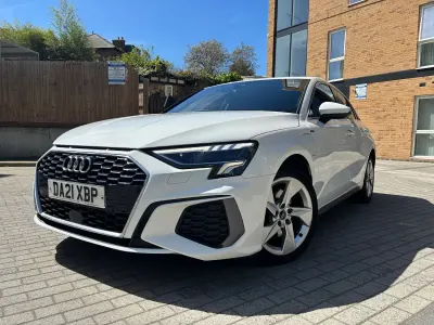 Used Audi A3 e-tron S-Line 2021 White Hatchback