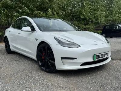 Used Tesla Model 3 Performance 461 kW (627 HP) 2020 White Sedan