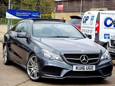 Used Mercedes E220 AMG line 177 HP (130 kW) 2016 Grey Coupe