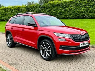 Used Skoda Kodiaq SportLine 150 HP (110 kW) 2019 Red SUV