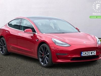 used Tesla Model 3 SALOON Performance AWD 4dr [Performance Upgrade] Auto [20" Alloys, Front/Rear Parking Sensor, Front/Rear Cameras, Adaptive Cruise Control, Mobile Phone App Interface, Pan Roof]