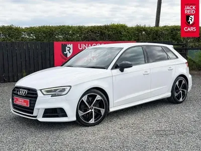 Begagnad Audi S3 Sportback Black Edition 2020 Vit Halvkombi
