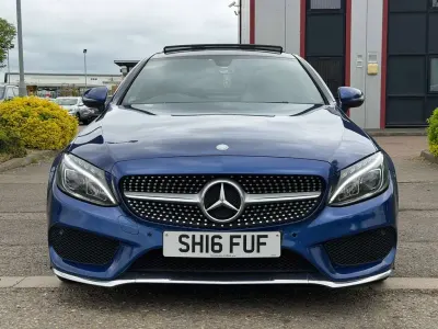 Used Mercedes C220 AMG Line Premium 170 HP (125 kW) 2016 Blue Coupe