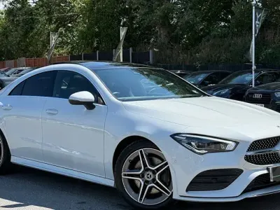 Used Mercedes CLA220 AMG Line Premium Plus 190 HP (139 kW) 2021 White Coupe