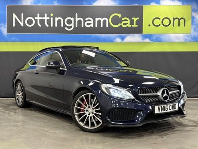 Used Mercedes C250 AMG line 204 HP (150 kW) 2016 Blue Coupe