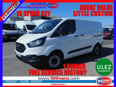 Used Ford Transit Custom 105 HP (77 kW) 2019 White Van