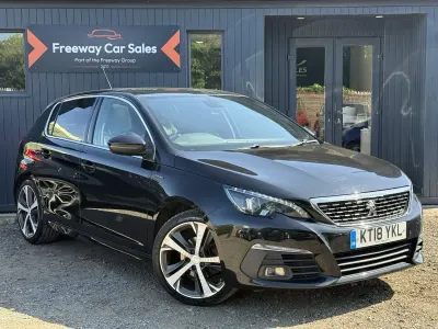 Used Peugeot 308 GT-line 130 HP (95 kW) 2018 Black Hatchback