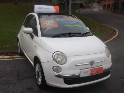 Used Fiat 500 Lounge 100 HP (73 kW) 2008 White Hatchback