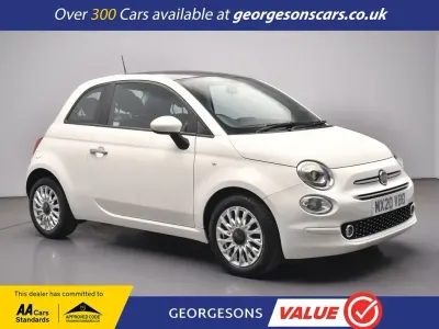 Used Fiat 500 Lounge 70 HP (51 kW) 2020 White Hatchback