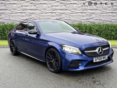 Used Mercedes C220 AMG Line Premium Plus 194 HP (142 kW) 2018 Blue Sedan
