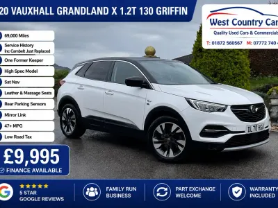 Used Vauxhall Grandland X 130 HP (95 kW) 2020 White SUV