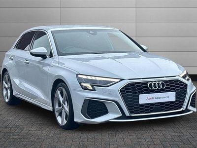 Used Audi A3 S-Line 150 HP (110 kW) 2021 Glacier white Sedan