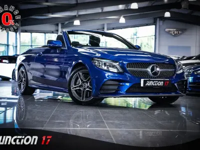 Used Mercedes C300 AMG line 2022 Blue Cabriolet