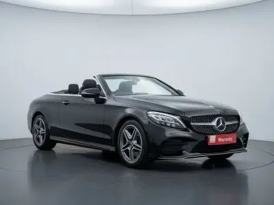 Used Mercedes C200 AMG line 198 HP (145 kW) 2019 Black Cabriolet