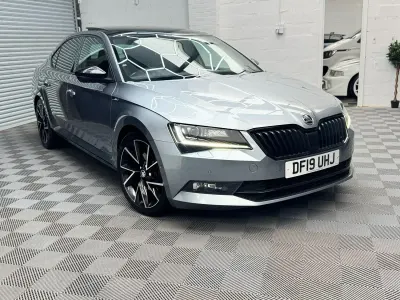 Used Skoda Superb SportLine 150 HP (110 kW) 2019 Grey Hatchback