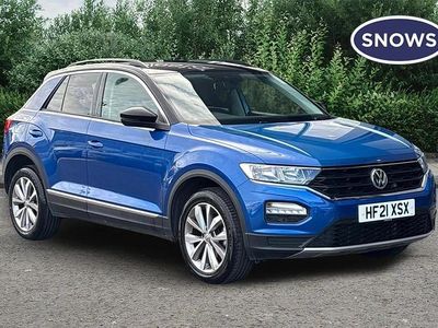 Usado VW T-Roc Design 150 HP (110 kW) 2021 Azul SUV