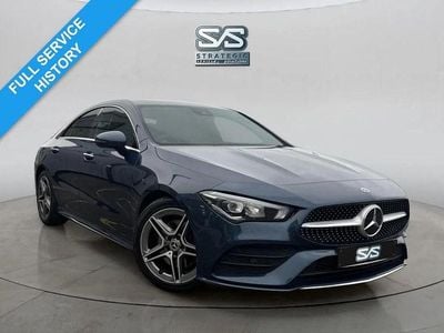 Used Mercedes CLA200 AMG line 163 HP (119 kW) 2021 Blue Coupe