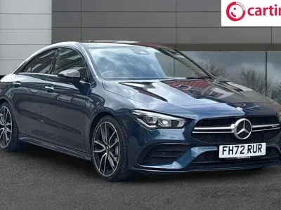 Used Mercedes CLA35 AMG Premium 306 HP (225 kW) 2022 Blue Coupe
