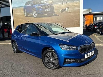 Used Skoda Fabia Design Edition 113 HP (83 kW) 2025 Race blue metallic black magic pearl effect Hatchback