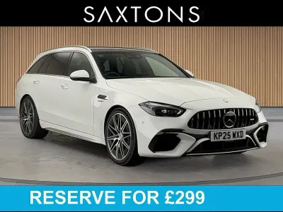 Used Mercedes C63 AMG Premium Plus 2025 Opalite white Estate