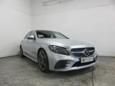 Used Mercedes C220 AMG line 192 HP (141 kW) 2018 Silver Sedan