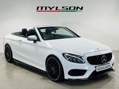 Used Mercedes C250 AMG line 204 HP (150 kW) 2017 White Cabriolet