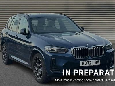 Phytonic blue metallic paint Used 2020 BMW X3 M Sport SUV | £33,614 (Expensive)
