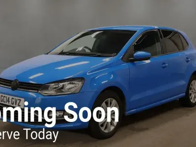 Used VW Polo SE 90 HP (66 kW) 2014 Blue Hatchback