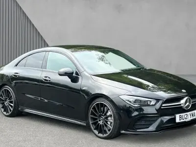 Used Mercedes CLA35 AMG Premium Plus 306 HP (225 kW) 2021 Black Coupe