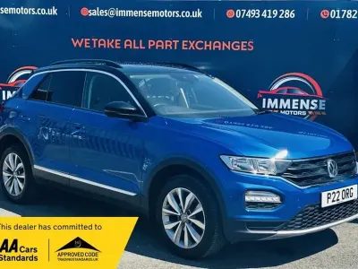 Used VW T-Roc Design 115 HP (84 kW) 2019 Blue SUV