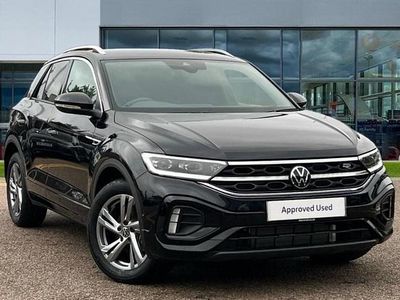 Deep black pearlescent New 2025 VW T-Roc R-line SUV | £29,951 (Good price)