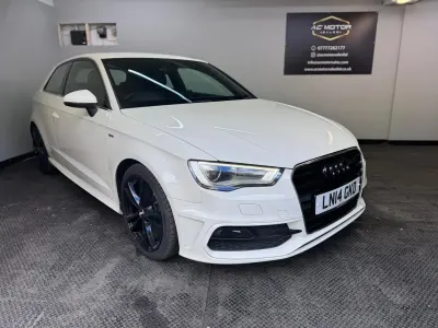 Begagnad Audi A3 S-Line 2014 Vit Halvkombi