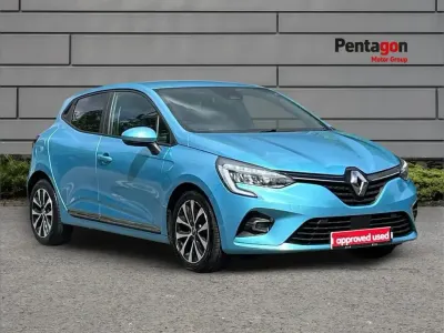 Begagnad Renault Clio V Iconic 99 HK (72 kW) 2020 Blå Halvkombi