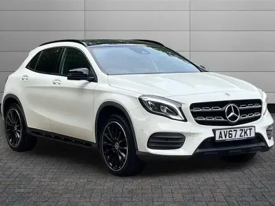 Used Mercedes GLA200 AMG Line Premium Plus 136 HP (100 kW) 2017 Cirrus white SUV