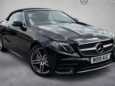 Used Mercedes E220 AMG line 194 HP (142 kW) 2019 Black Cabriolet