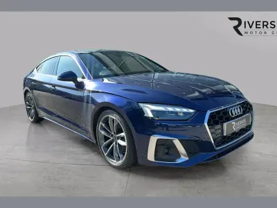 Used Audi A5 Sportback S-Line 190 HP (139 kW) 2023 Navarra blue Hatchback