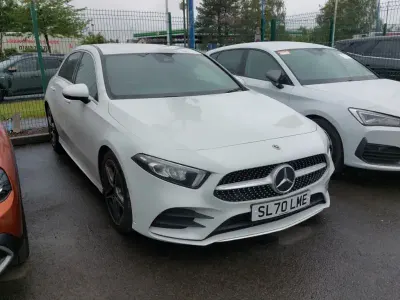 Used Mercedes A180 AMG line 136 HP (100 kW) 2020 White Hatchback