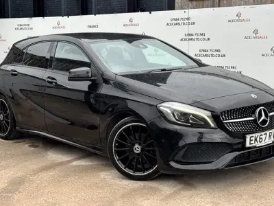 Used Mercedes A200 AMG Line Premium 136 HP (100 kW) 2017 Black Hatchback