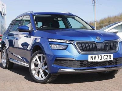 Used Skoda Kamiq SE L Executive 147 HP (108 kW) 2023 Race blue metallic SUV