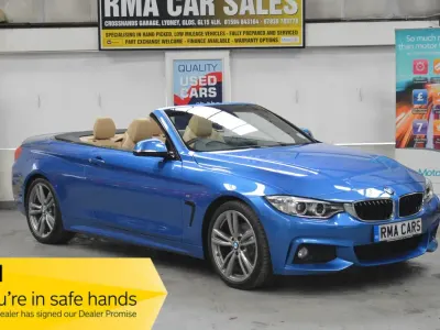 Used BMW 420 Cabriolet M Sport 181 HP (133 kW) 2014 Blue Cabriolet
