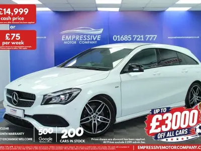 Used Mercedes CLA220 Shooting Brake AMG line 177 HP (130 kW) 2019 White Estate