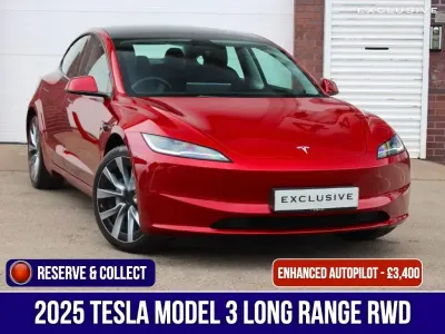 Used Tesla Model 3 Long Range RWD 366 kW (498 HP) 2025 Red Sedan