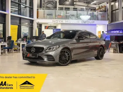 Begagnad Mercedes C43 AMG Premium Plus 2019 Grå Sportkupé