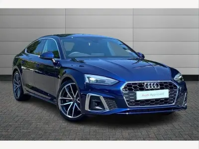 Used Audi A5 S-Line 200 HP (147 kW) 2024 Blue Hatchback